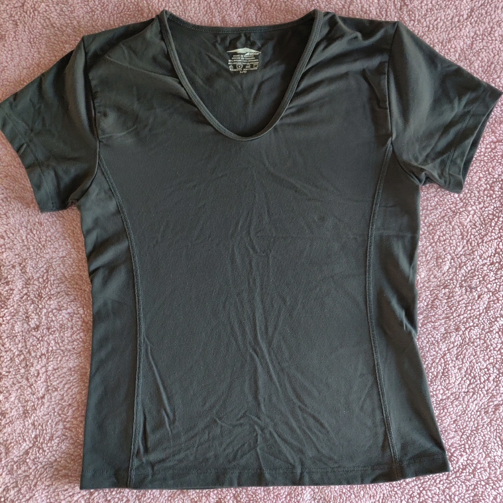 Avia Gray Athletic Work Out Gym Top Large